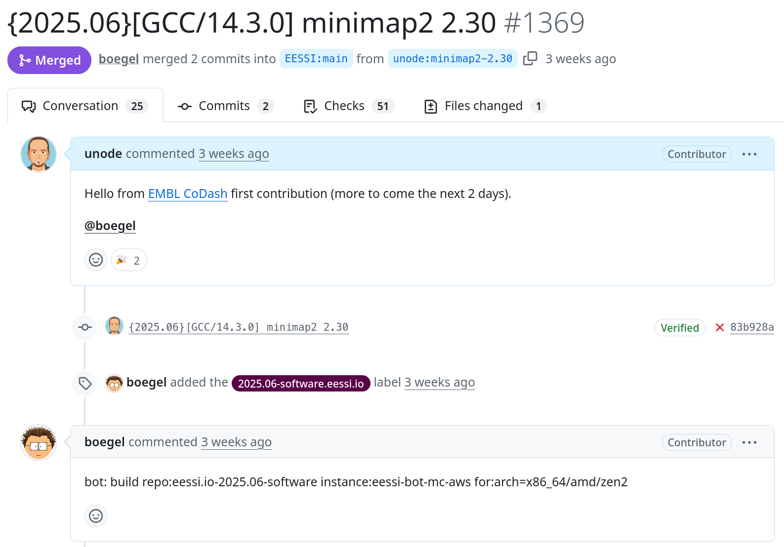 First contribution from the hackathon
