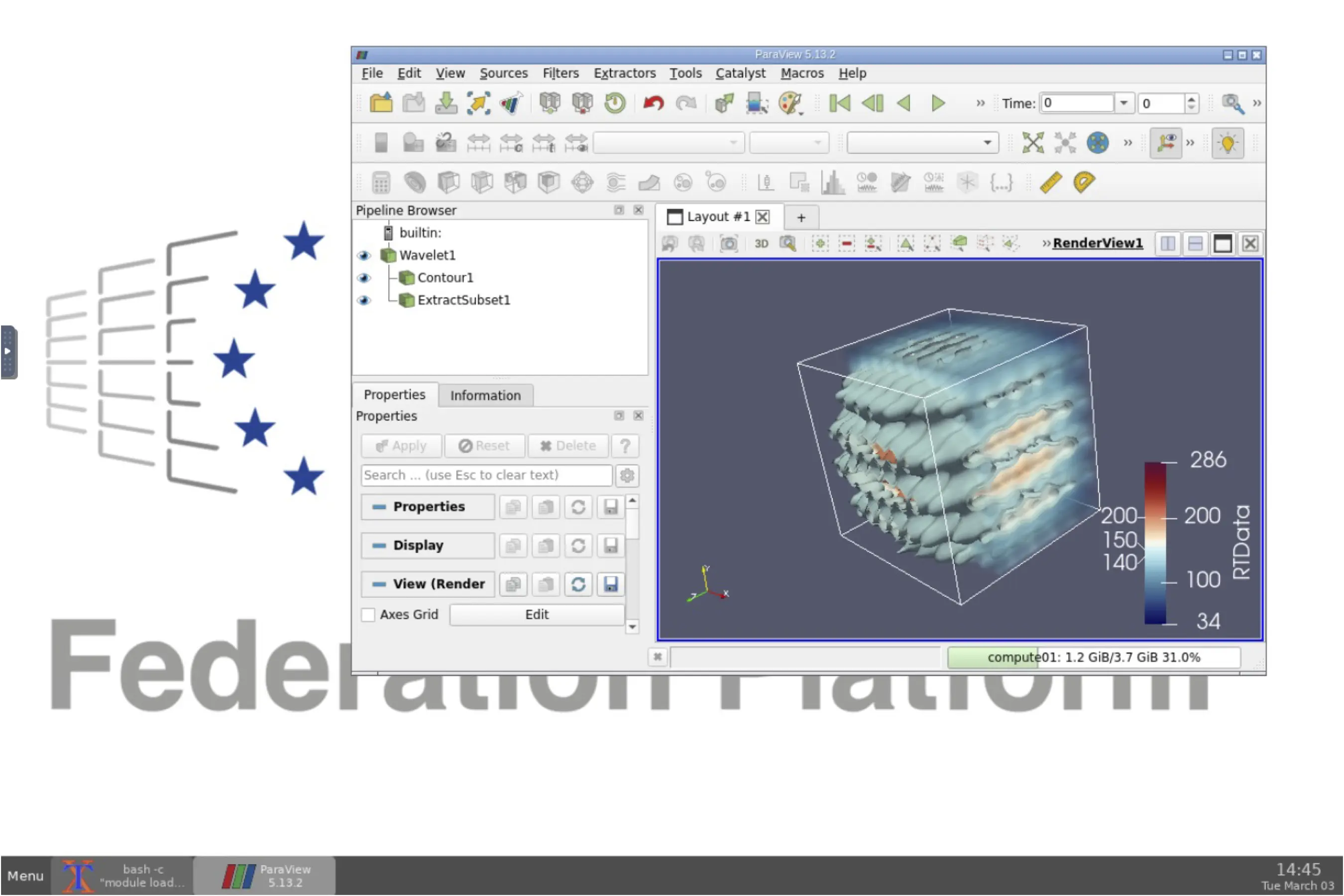 ParaView in desktop session via EFP Interactive