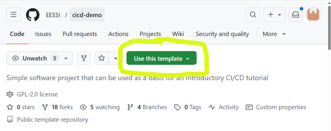 EESSI CI/CD demo template repository